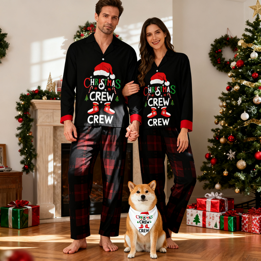 Holiday Christmas Crew Matching Pajamas