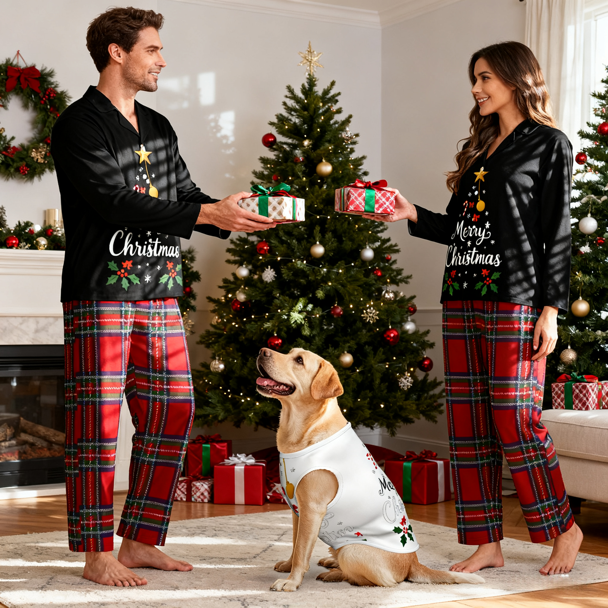 Holiday Merry Christmas Tree Matching Pajamas