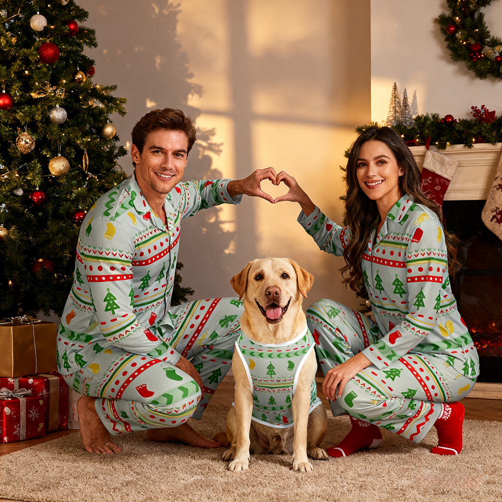 Holiday Charming Trees Matching Pajamas