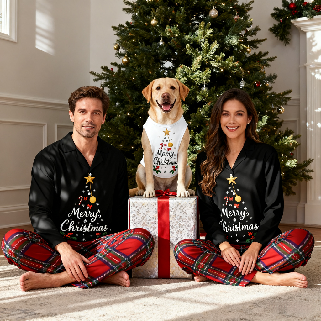 Holiday Merry Christmas Tree Matching Pajamas