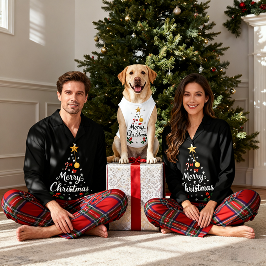Holiday Merry Christmas Tree Matching Pajamas