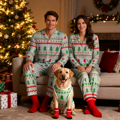 Holiday Charming Trees Matching Pajamas