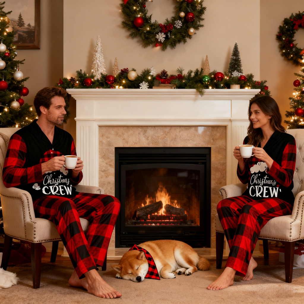 Holiday Red Plaid Matching Pajamas
