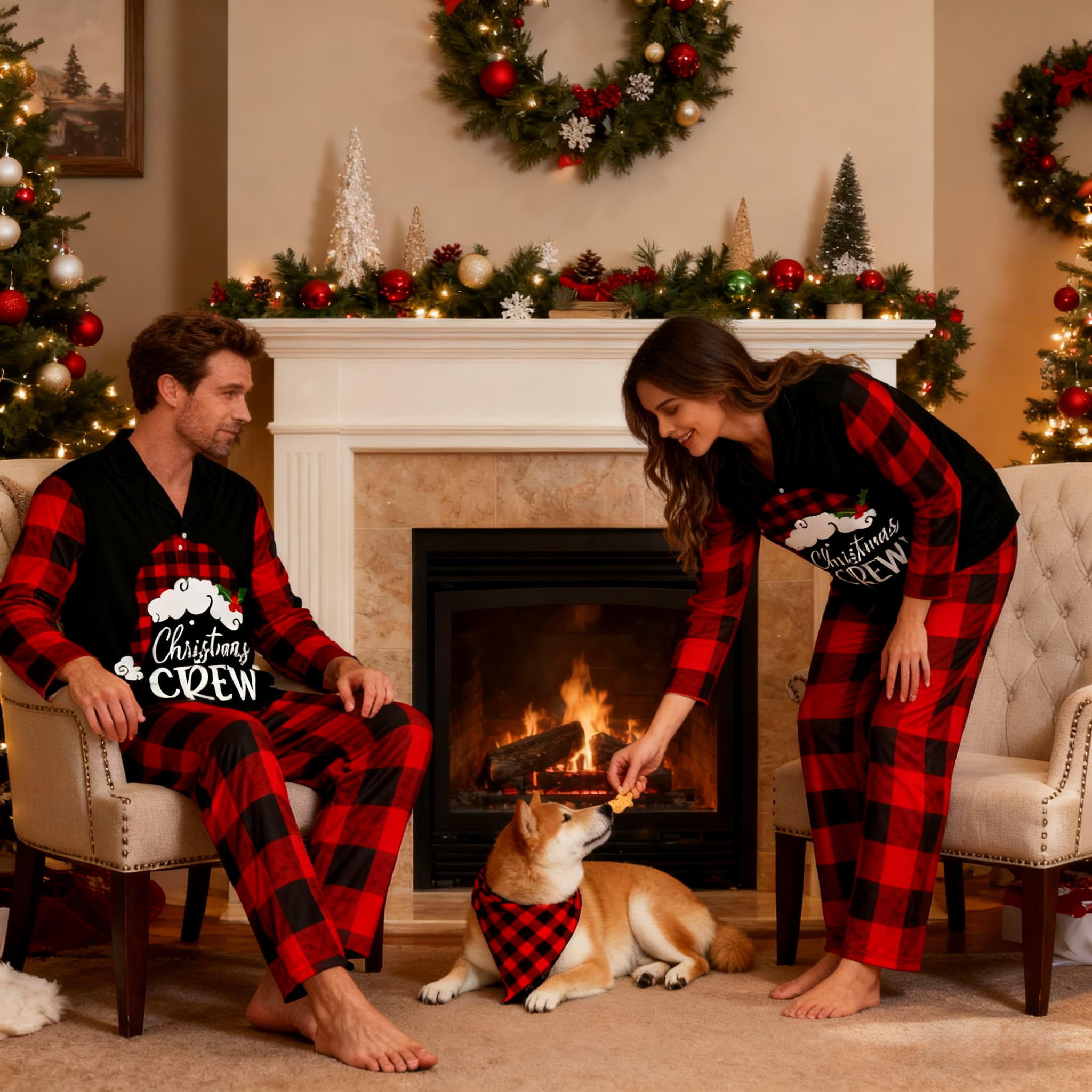Holiday Red Plaid Matching Pajamas