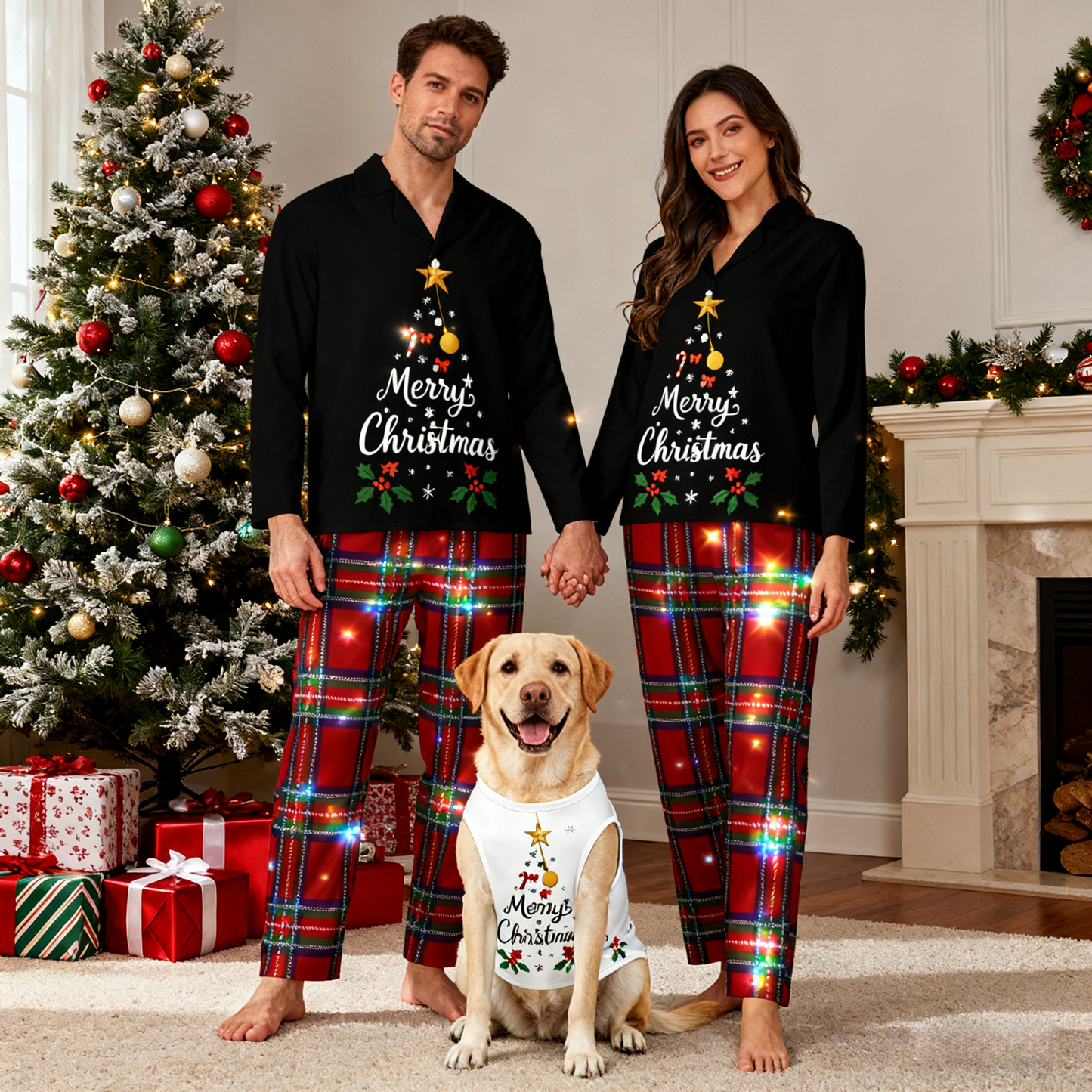 Holiday Merry Christmas Tree Matching Pajamas