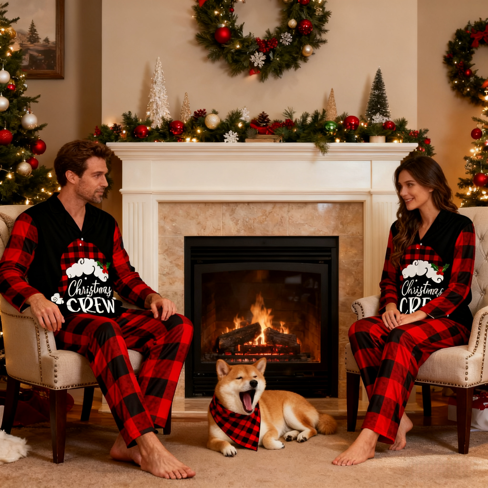 Holiday Red Plaid Matching Pajamas