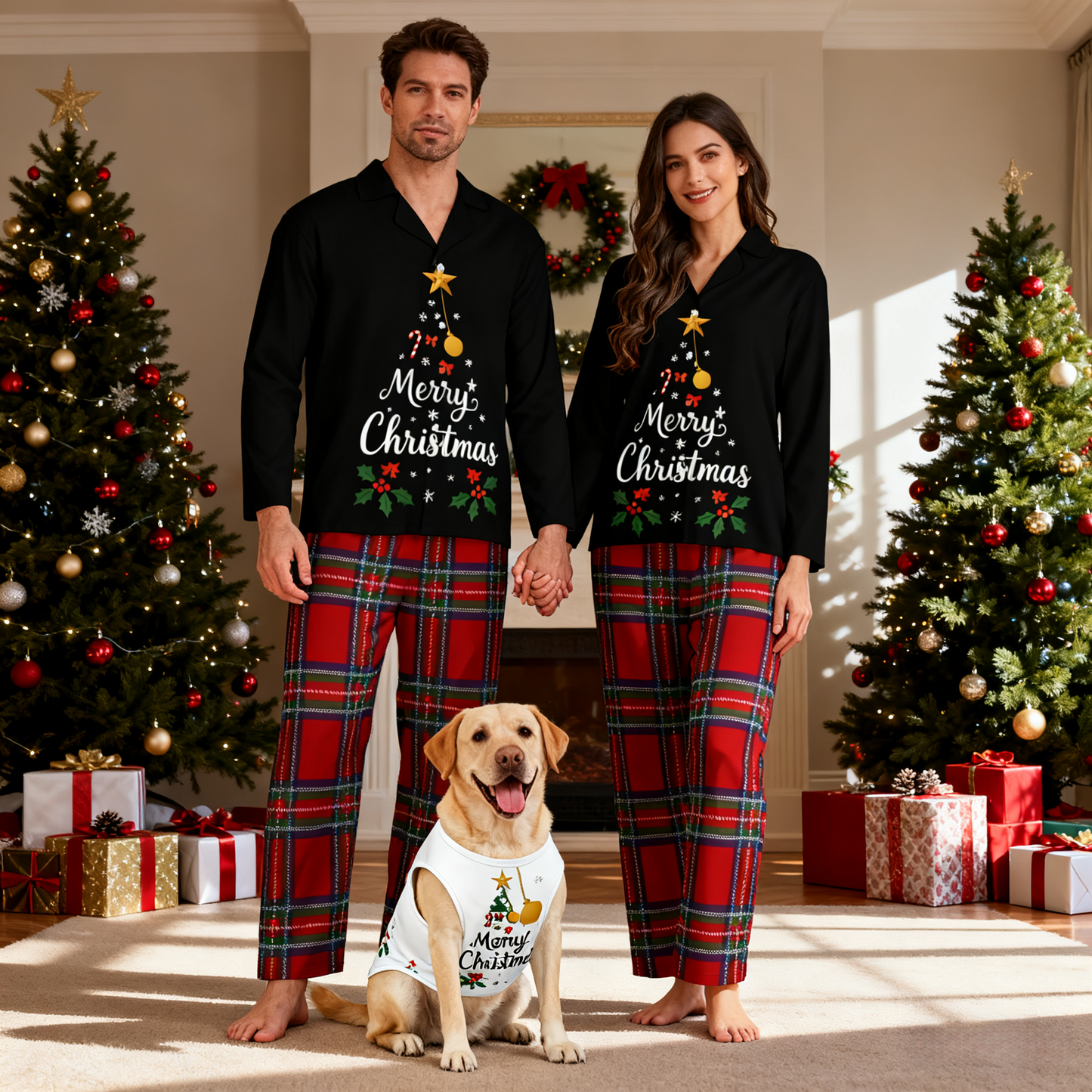 Holiday Merry Christmas Tree Matching Pajamas